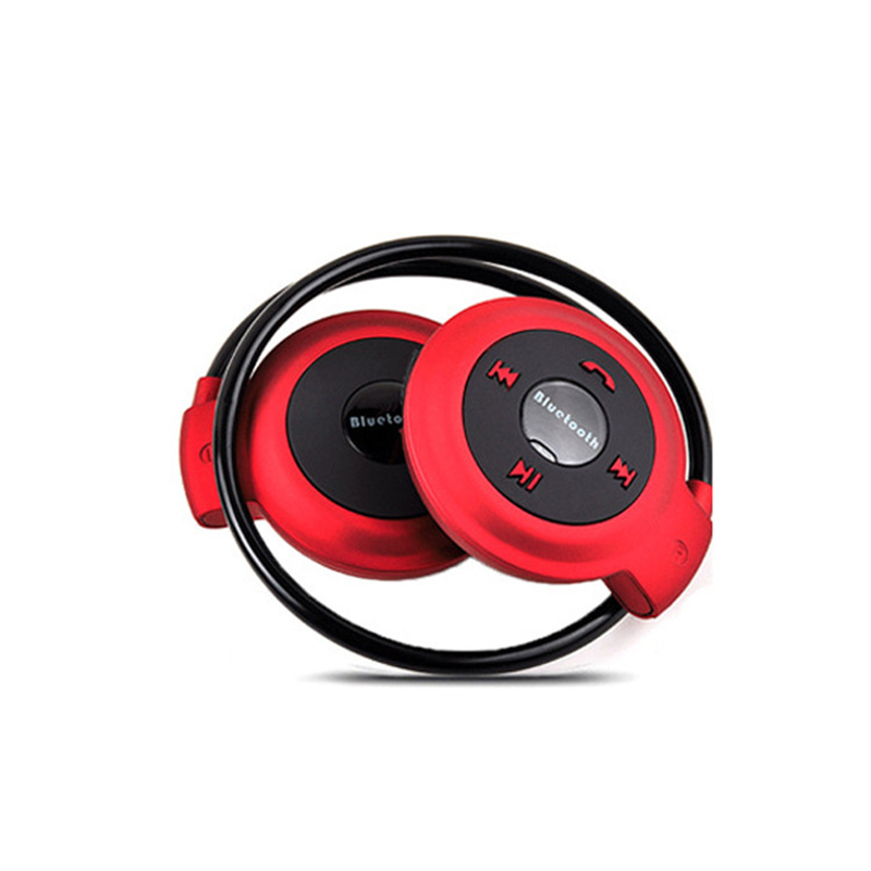 HIGE 头戴式专业跑步运动无线蓝牙耳机3.0带FM 插卡保真立体声 适用苹果安卓通用 红色