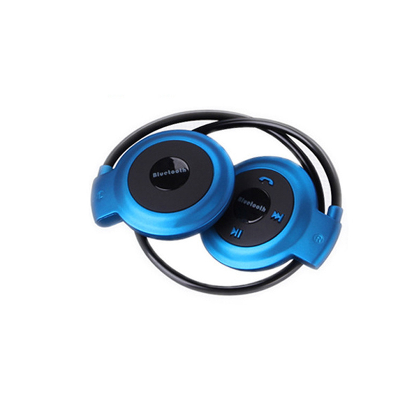 HIGE 头戴式专业跑步运动无线蓝牙耳机3.0带FM 插卡保真立体声 适用苹果安卓通用 蓝色