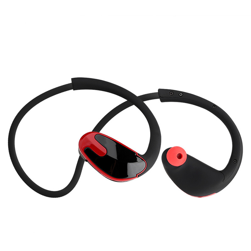 HIGE 蓝牙耳机新款后挂式商务V4.1无线运动蓝牙耳机挂耳式立体声蓝牙耳机通用苹果华为 黑红