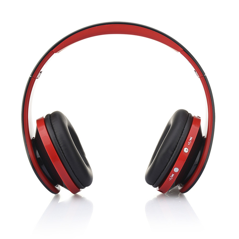 HIGE 头戴式游戏无线音乐折叠式蓝牙耳机V3.0 适用于苹果安卓手机通用 红色