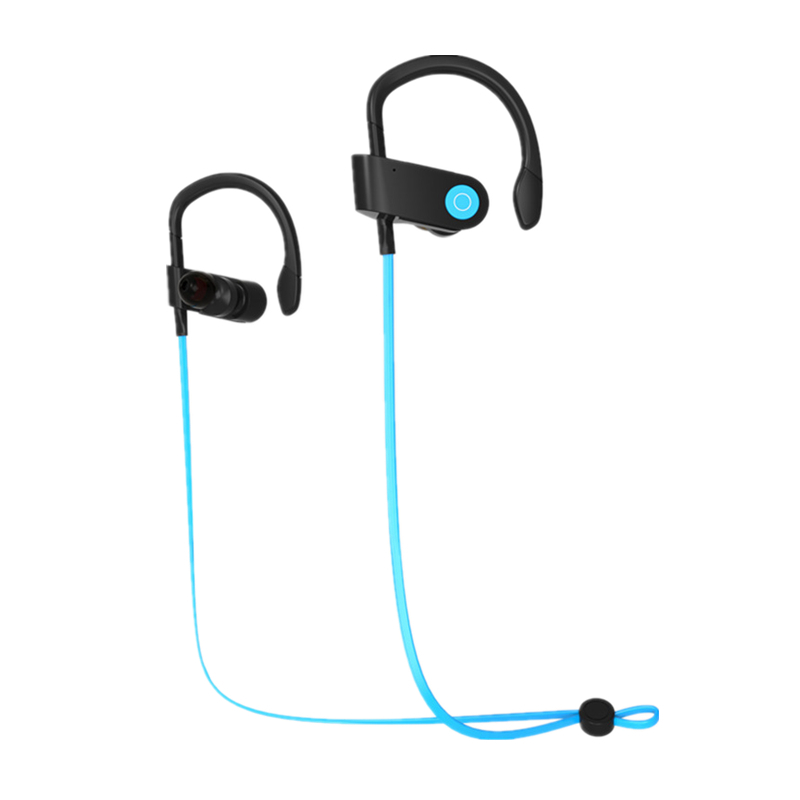 HIGE 无线立体声挂耳式蓝牙耳机4.1运动防汗+功能内置高清麦克风 适用于苹果三星小米通用 黑蓝