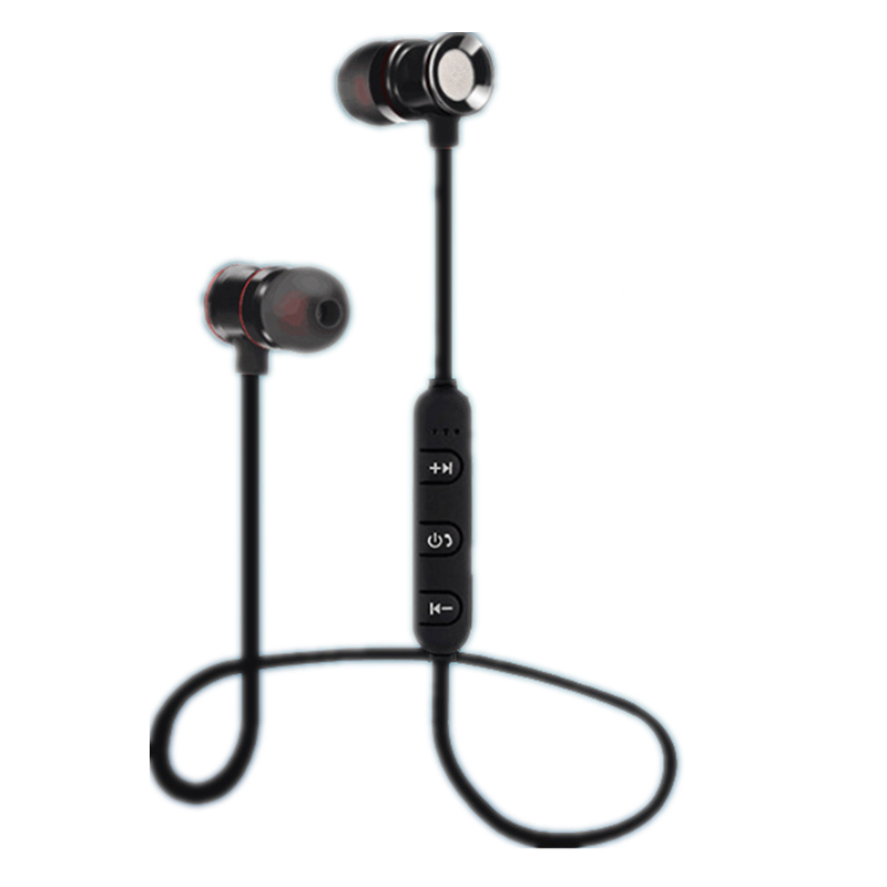 HIGE 2018新款双耳蓝牙耳机 跑步运动无线入耳式 立体声音乐耳机 适用于苹果安卓通用 黑色