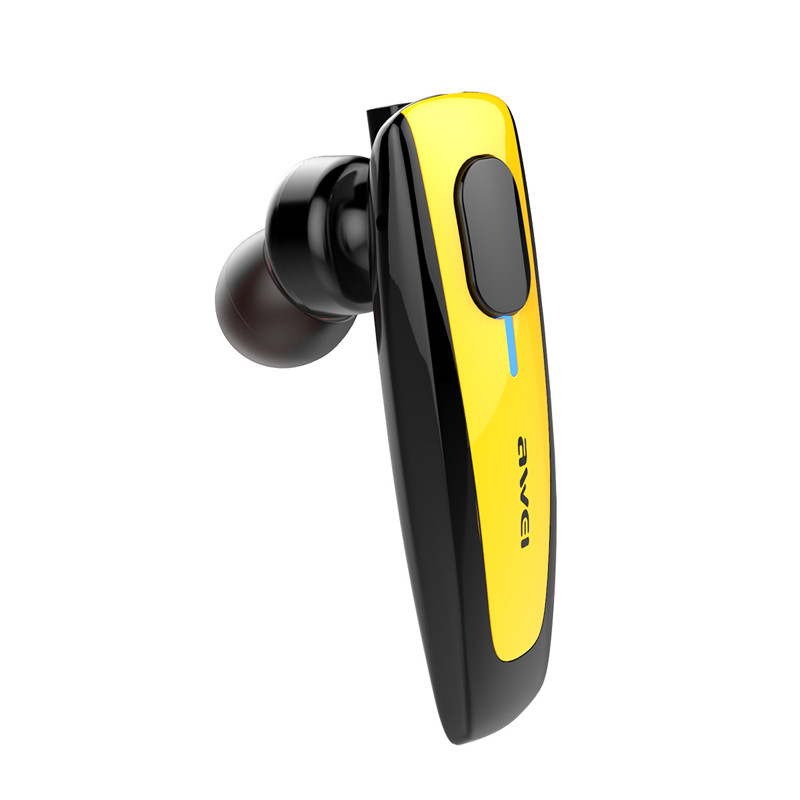 HIGE/车载入耳式无线蓝牙耳机4.1迷你无线单边挂耳式开车商务蓝牙通用型 适用于苹果三星安卓通用 黄色