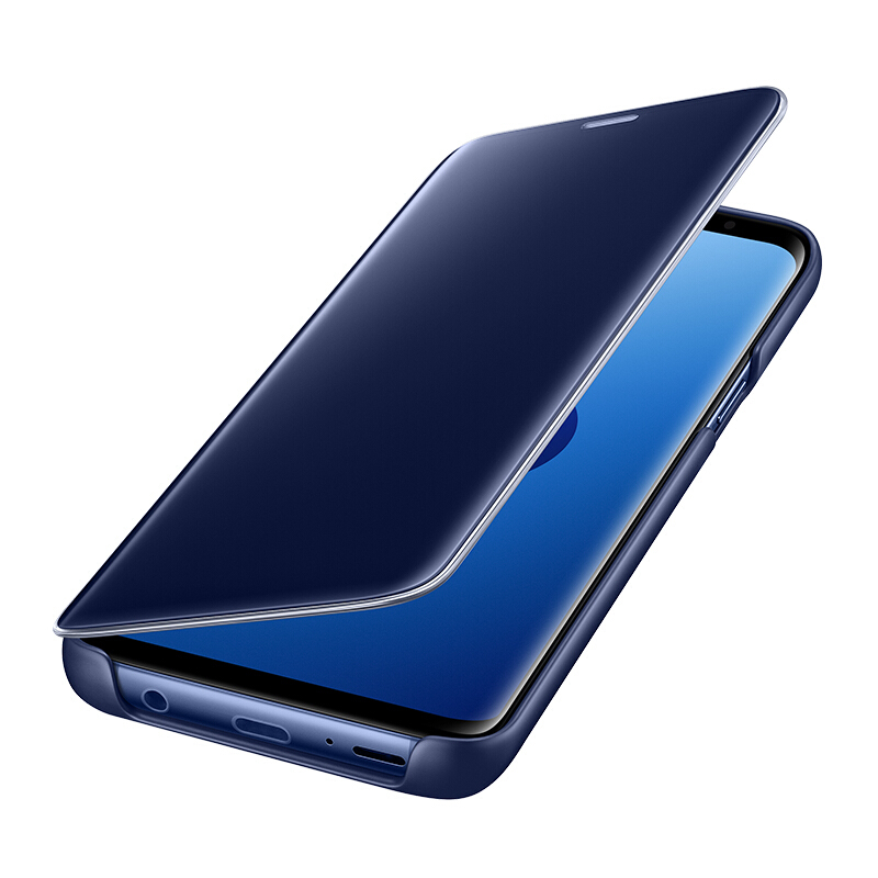 HIGE/SAMSUNG三星S9+手机壳保护套 立式智能保护壳/镜面保护套 适用于s9+ 蓝色