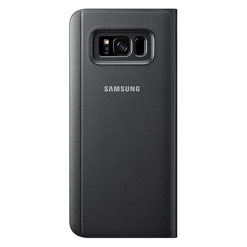 HIGE/SAMSUNG三星S8+手机壳/立式智能手机套/镜面保护套 适用于三星s8+手机壳 黑色