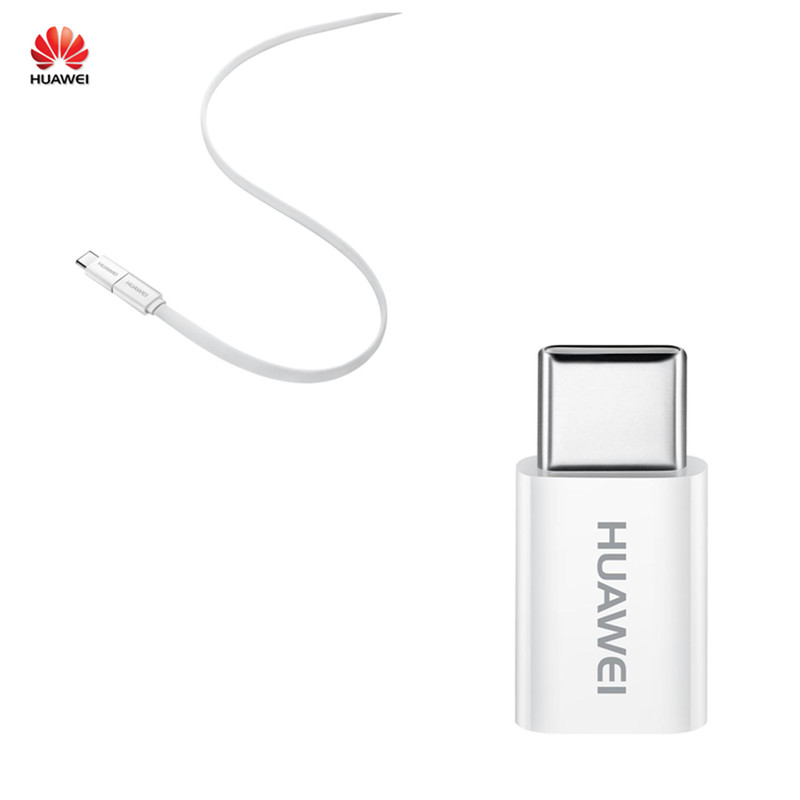HUAWEI/华为原装安卓转Type-C转换头 P10 V9 mate9数据线 micro USB 1米数据线+转接头