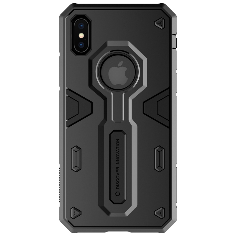 HIGE/iPhone X 悍将系列铠甲手机壳/保护套+酷炫外观精选双色材质 适用于苹果x手机壳 黑色
