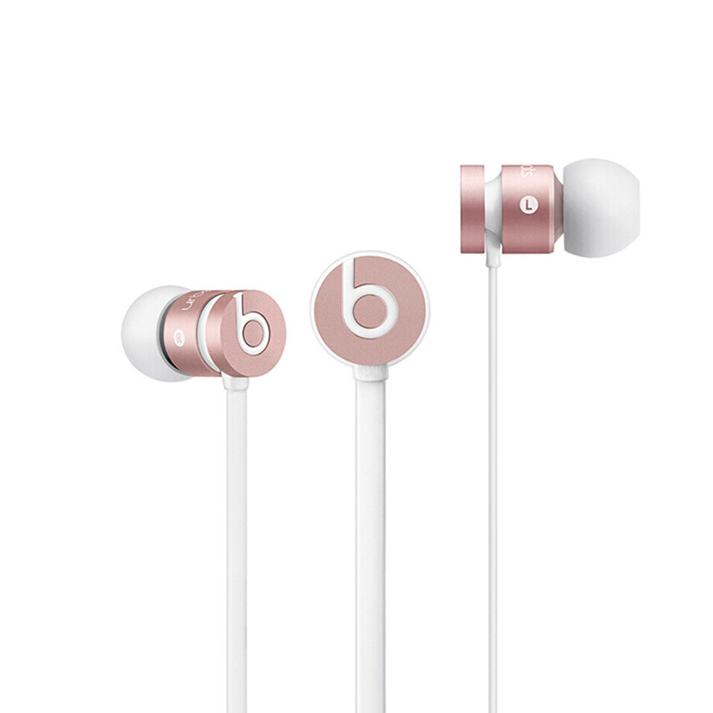 BEATS/Beats urBeats入耳式有线耳机3.5接口 重低音降噪面条耳麦带线控 玫瑰金