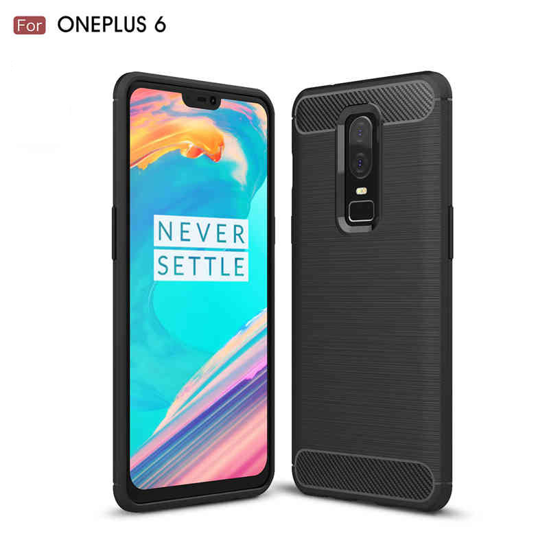 HIGE/一加六 ONEPLUS 6手机壳全包防摔防刮 1+6 保护套软硅胶 商务男女款 黑色