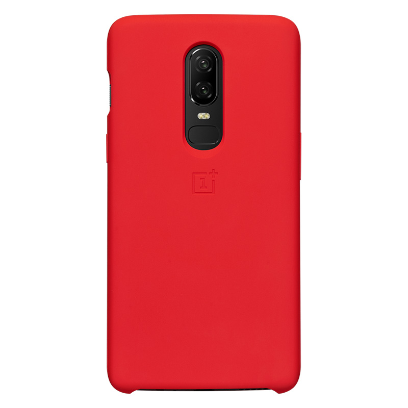 HIGE/一加6手机 OnePlus 6超薄防滑全面保护手机保护壳/保护套 - 硅胶红色