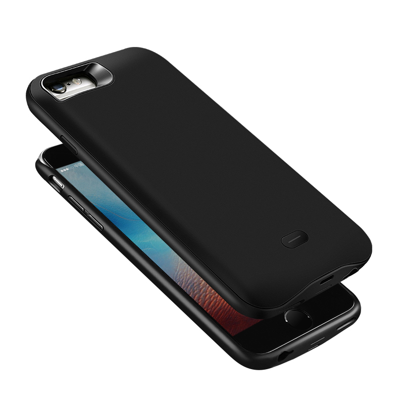 HIGE/iPhone6/6sPlus背夹电池移动电源 大容量无线充电宝-3800毫安-睿智黑 5.5英寸