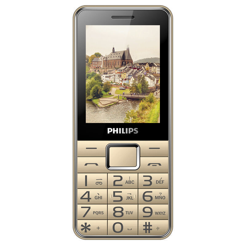 Philips/飞利浦 E132X 直板按键 超长待机 移动联通2G老人学生儿童手机 香槟金