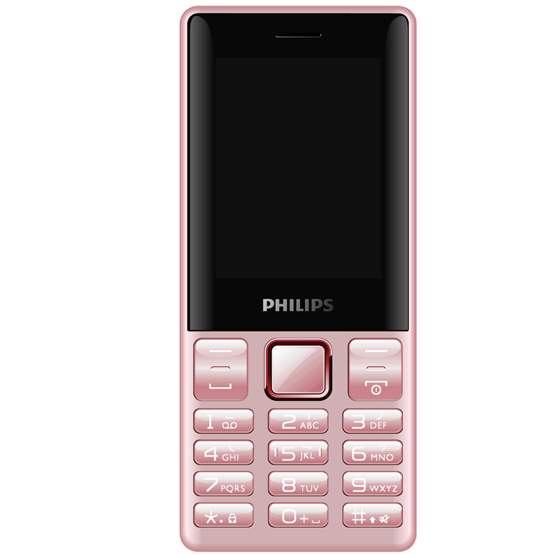 Philips/飞利浦 E170 老人学生手机 直板按键备用手机 移动联通2G手机 双卡双待 - 玫瑰金