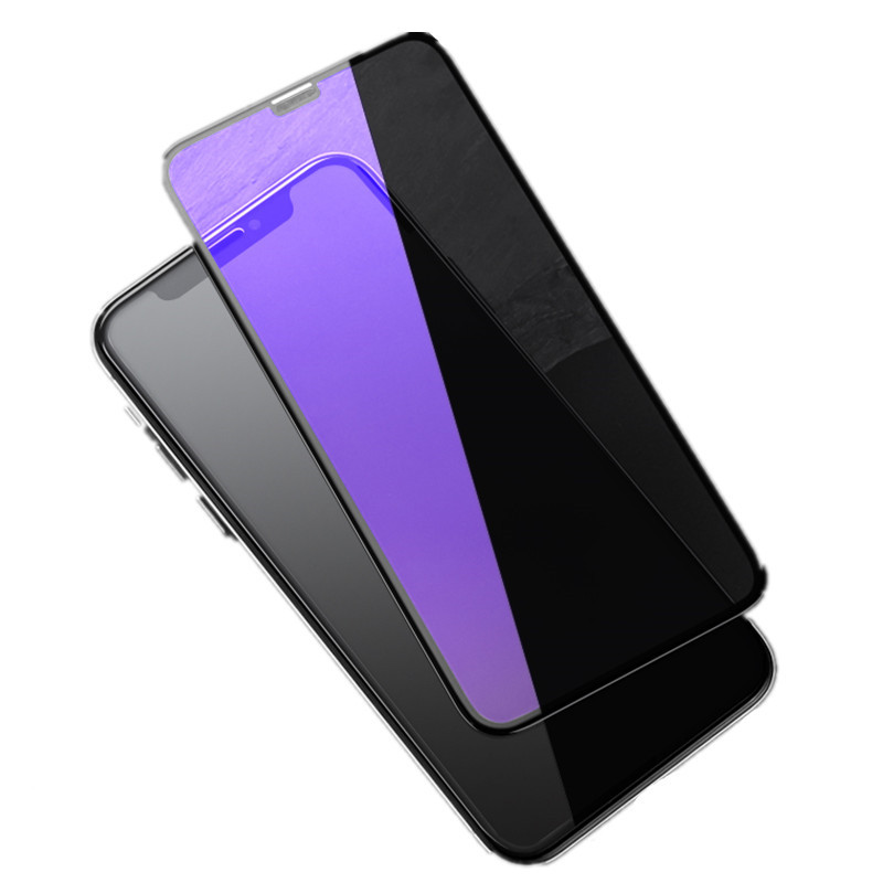 HIGE/iPhoneX 6D钢化前膜 全屏覆盖6D玻璃贴膜 全包边 适用于苹果X[护眼抗蓝光版]防尘不碎边☆电镀防指纹
