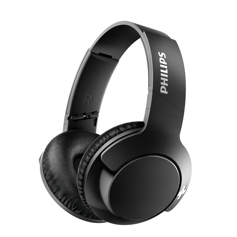 Philips/飞利浦 SHB3175 头戴式无线蓝牙耳机 重低音轻便携头戴式手机电脑耳机耳麦 适用于蓝牙连接通用 黑色
