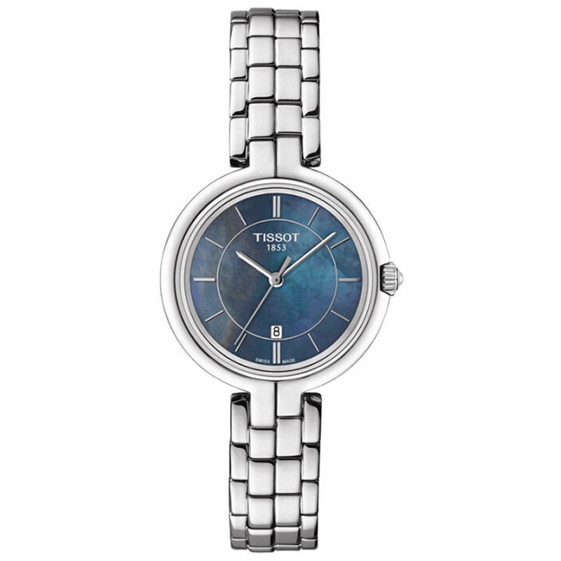 天梭(Tissot)手表弗拉明戈系列 时尚简约金属表带 石英表 女士腕表T094.210.11.121.00
