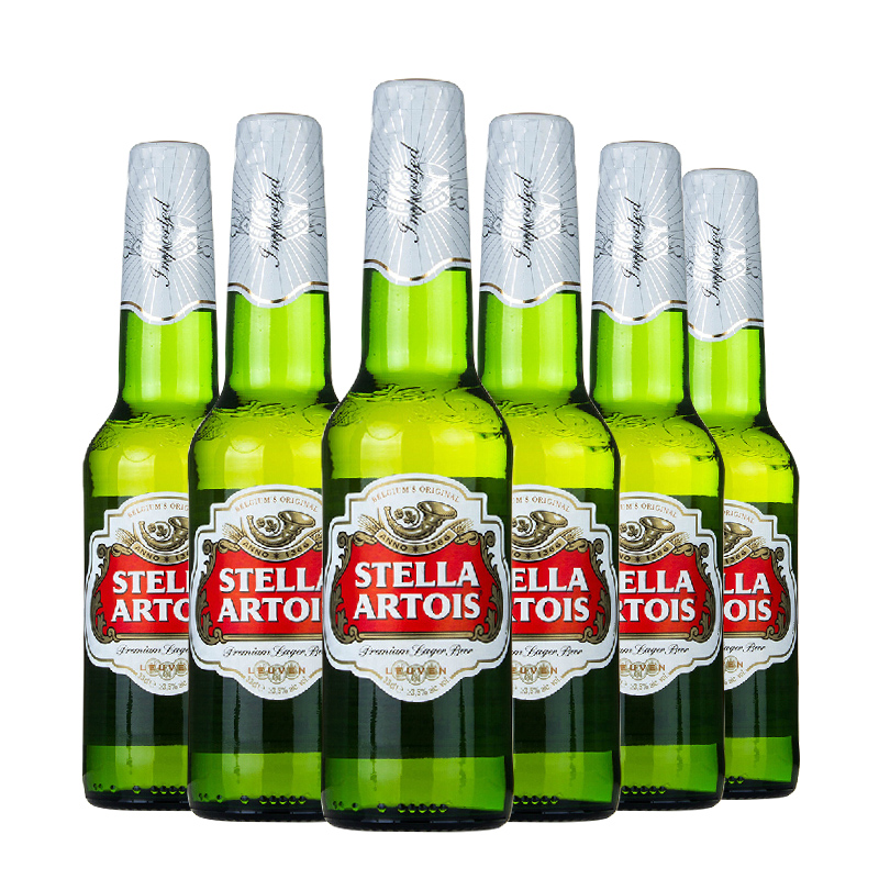 比利时进口啤酒时代STELLA ARTOIS时代啤酒瓶装330ml *6瓶装