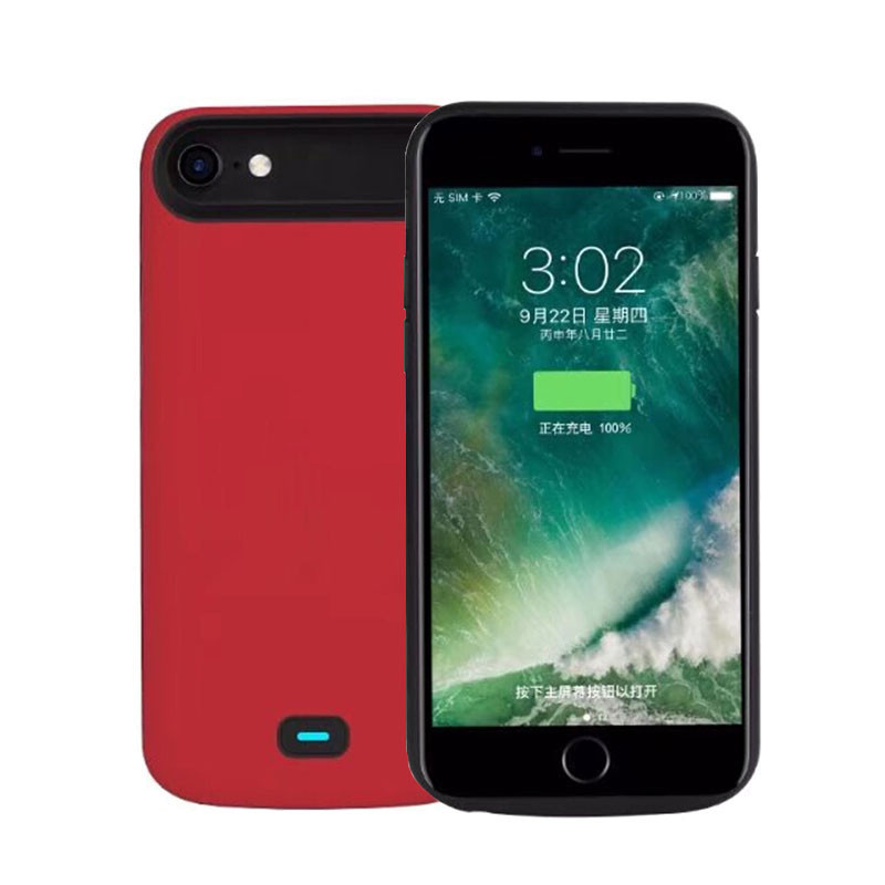 苹果（Apple）7plus/8plus 塑料充电宝聚合物锂离子电芯背夹电池 5.5英寸移动电源苹果8000毫安 中国红