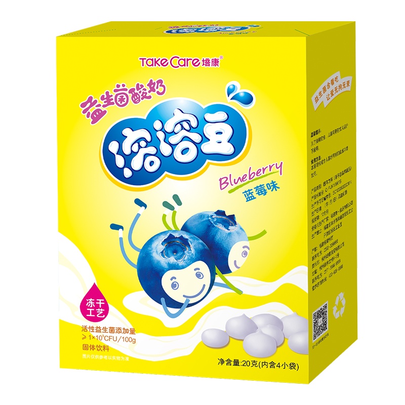 培康(Take care) 宝宝零食 益生菌酸奶溶溶豆-蓝莓味 20g/盒