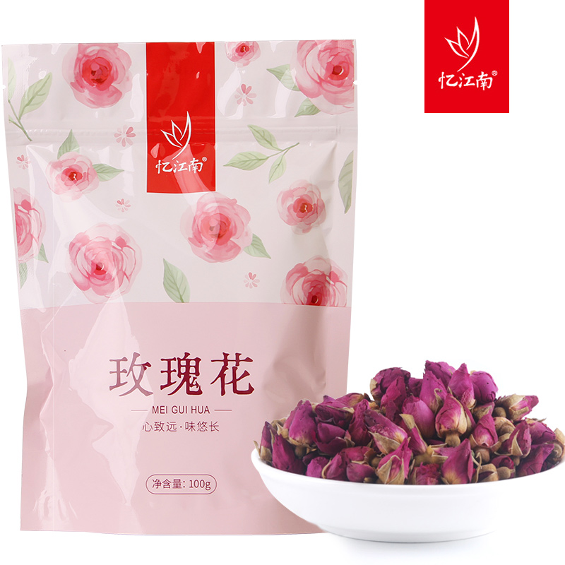 忆江南玫瑰花茶 干玫瑰 花草茶叶袋装 100g