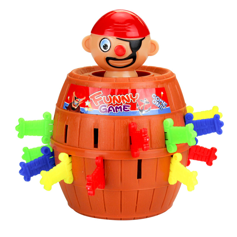 儿童益智玩具6岁宝宝趣味聚会游戏插剑疯狂海盗桶整蛊趣味玩具