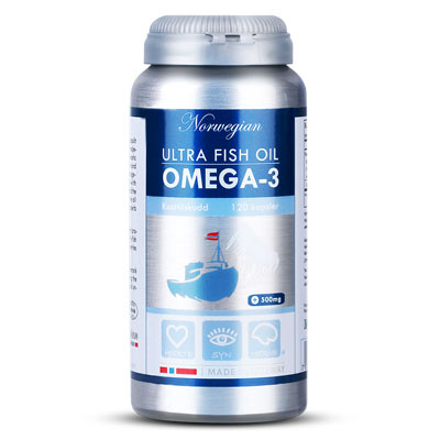 挪威bp深海鱼油软胶囊120粒 高纯Omega3 调节血压血脂 改善心脑血管健康2瓶装