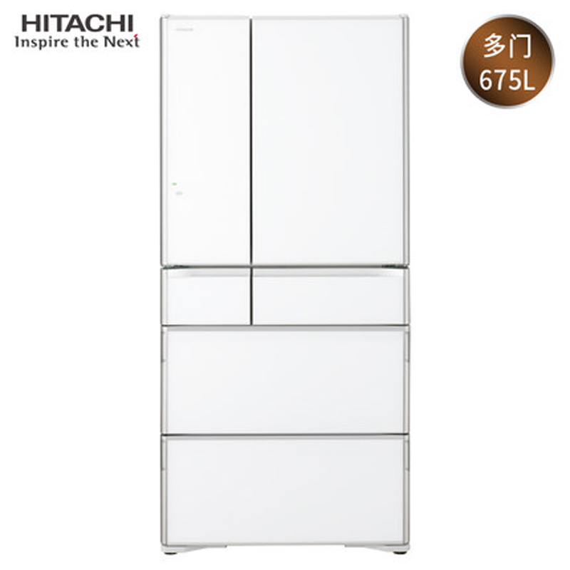 Hitachi/日立 R-G690GC日本原装进口675L智能变频无霜多开门冰箱--水晶白