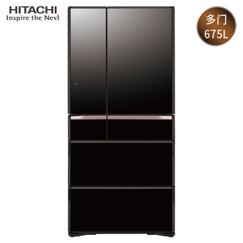 Hitachi/日立 R-G690GC日本原装进口675L智能变频无霜多开门冰箱－水晶黑