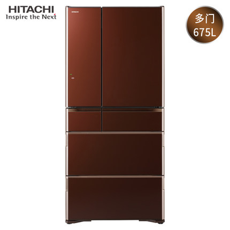 Hitachi/日立 R-G690GC日本原装进口675L智能变频无霜多开门冰箱-棕色