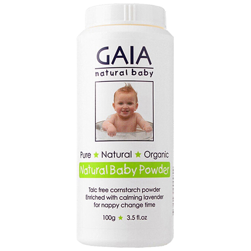 GAIA盖雅0-6岁婴幼儿痱子爽身粉Gaia含有机薰衣草油呵护肌肤健康男女孕妇100g澳洲进口