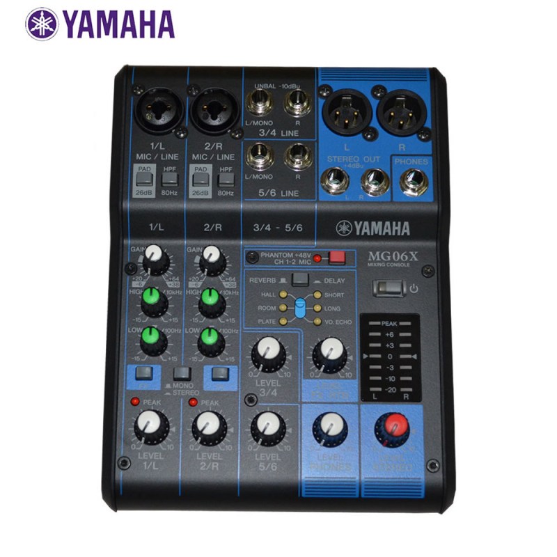 Yamaha/雅马哈 MG06X 小型专业调音台,6路自带6组效果器