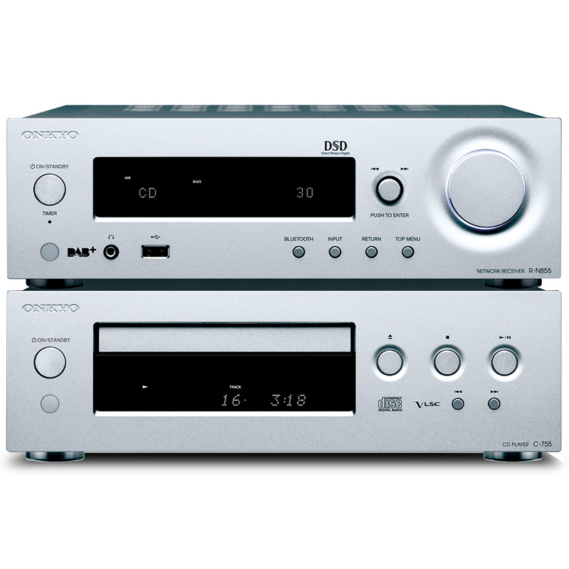 Onkyo/安桥 CR-N955 HIFI 发烧音响组合2.1声道功放CD CD机+立体声功放 2件