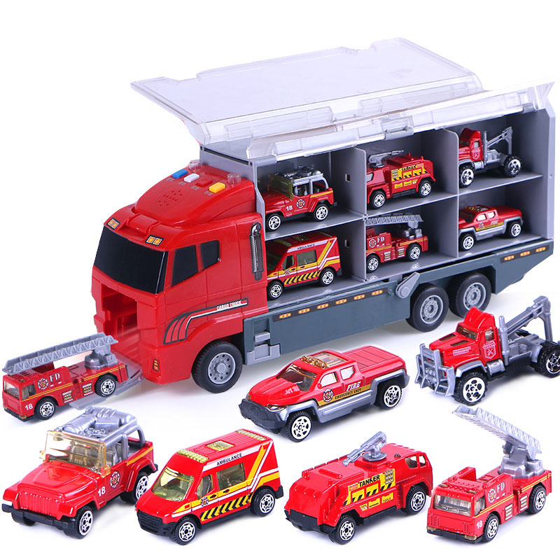 悦臻 儿童消防车玩具模型合金小汽车模型男孩玩具礼物2-3-4-5-6岁