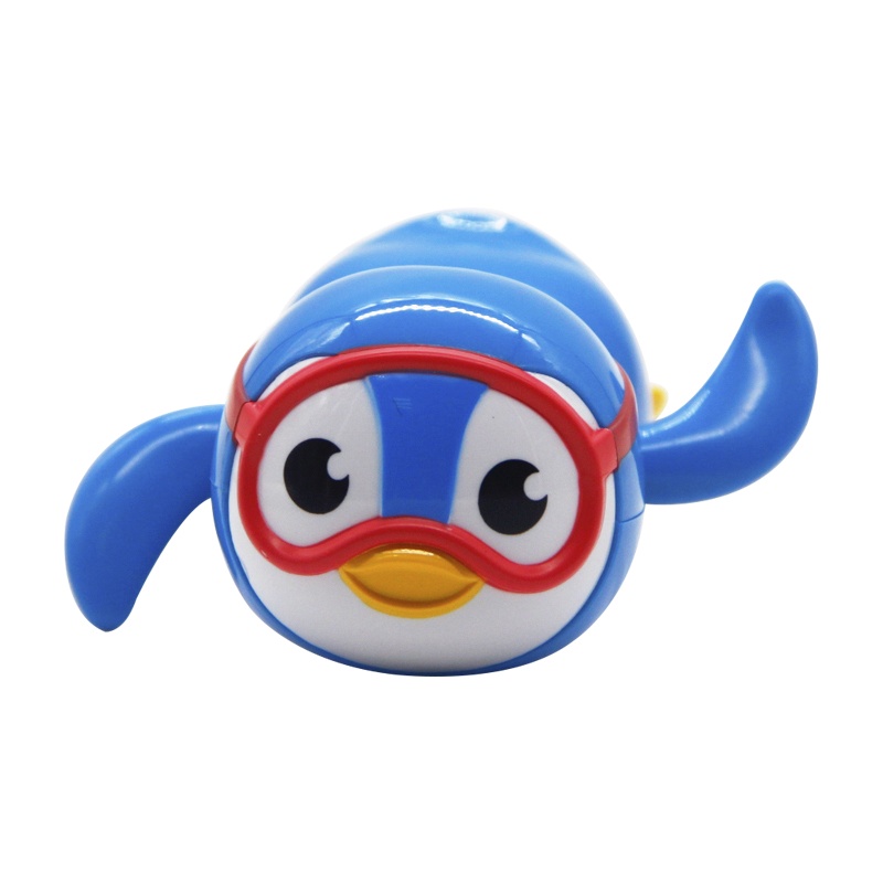 正品保障美国进口满趣健(Munchkin)洗澡玩具 小企鹅宝宝戏水玩具 卡通发条玩具 蓝色 水中爬行玩具
