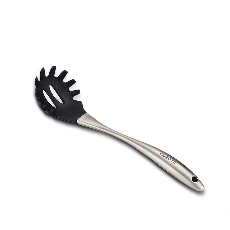 卡罗特（CaROTE） 专业不粘锅必备不锈钢锅铲子/勺子家用厨具食品级硅胶铲勺套装耐高温 单只意粉捞