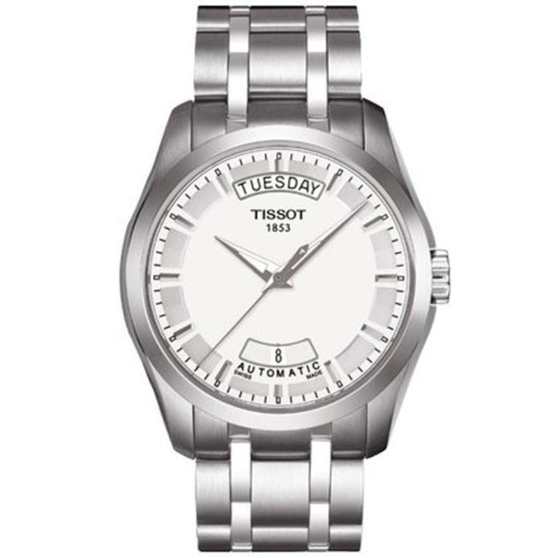 天梭(TISSOT)手表钢带自动机械男表 商务 时尚 皮带男士手表 T035.407.11.031.00 机械表 男