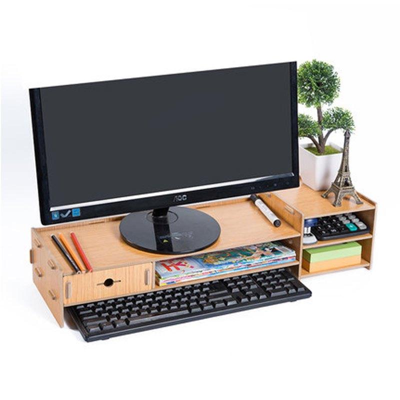 电脑显示器增高架办公桌面收纳盒键盘底座托支架置物整理架子大容量多色多款多功能时尚创意住宅家具架类置物架