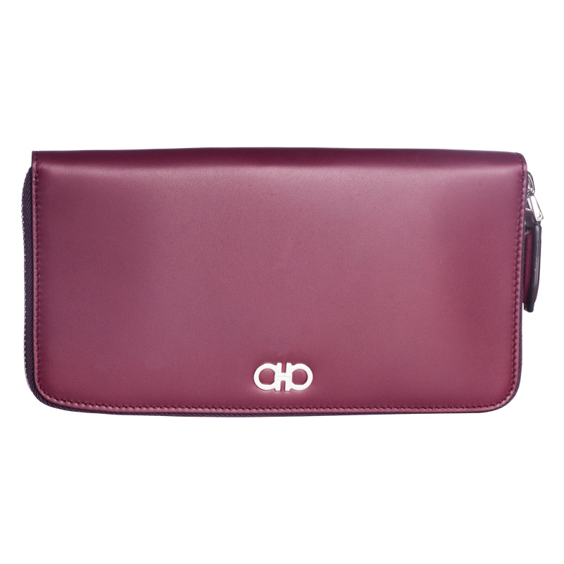 Ferragamo 菲拉格慕 女士新款马蹄扣拉链长款钱包 66A097 0686660