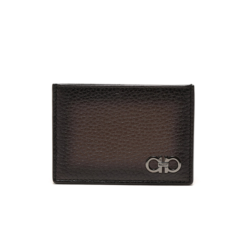 Ferragamo 菲拉格慕 女士棕色荔枝纹卡包66A075 0685797