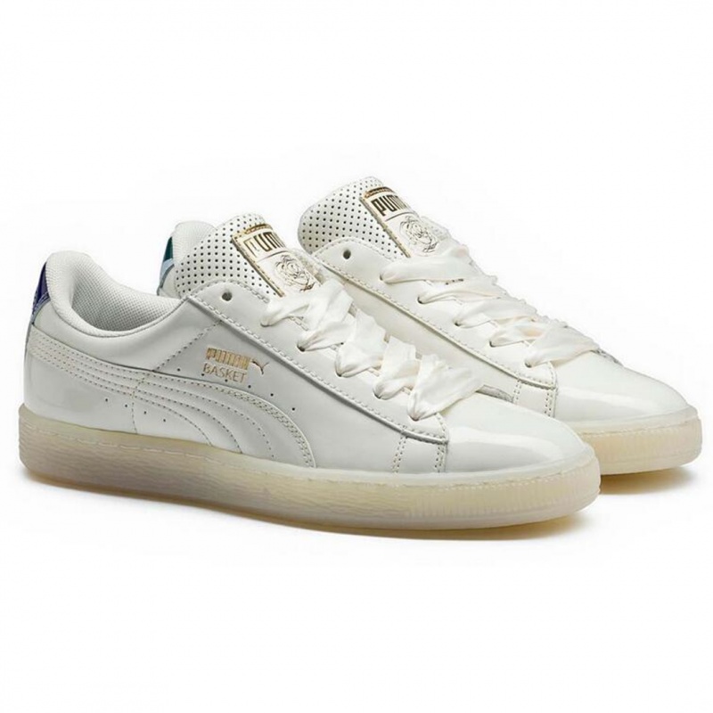 美国购彪马男女鞋pumaxcareauxbasket玫瑰联名漆皮休闲板鞋