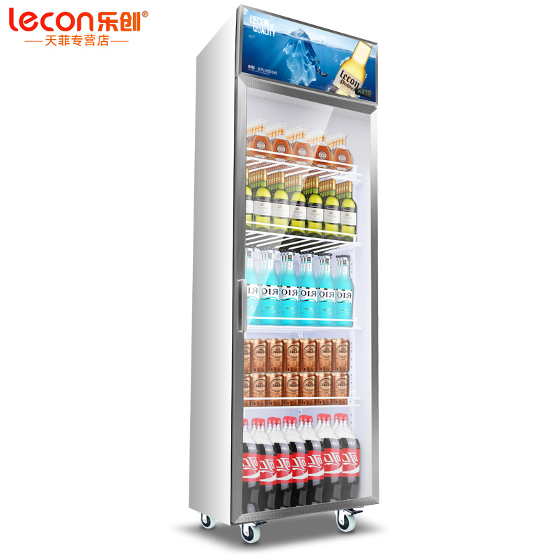 飞天鼠(FTIANSHU) 400L单门冷藏展示柜 立式冷柜 商用冰箱 饮料柜陈列保鲜柜 冷藏柜