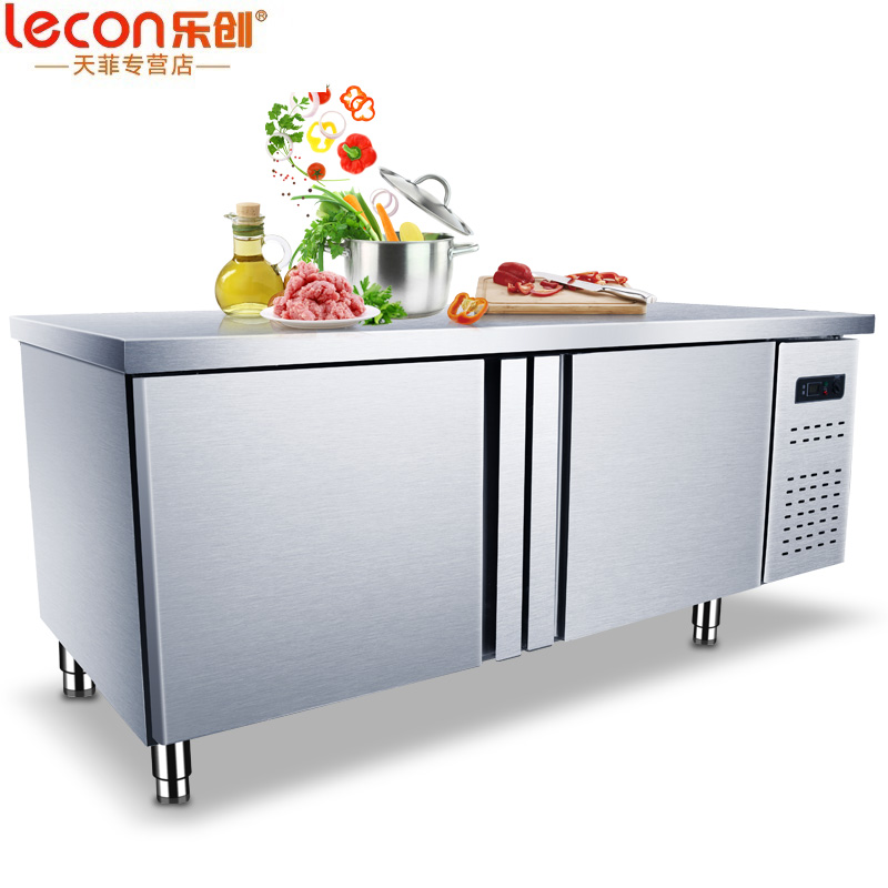 飞天鼠(FTIANSHU) 厨房操作台 260升卧式冷柜商用冷藏冷冻柜保鲜柜冷藏工作台平冷工作台 1.2米双温