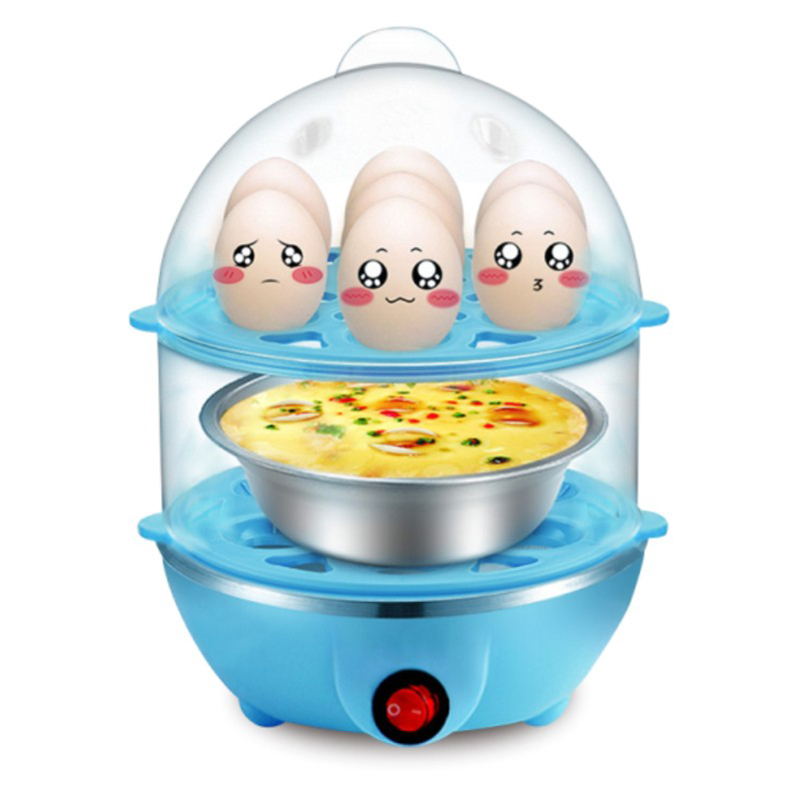 醉蝶花多功能家用煮蛋器 自动断电蒸蛋器食品级塑料内胆机械式