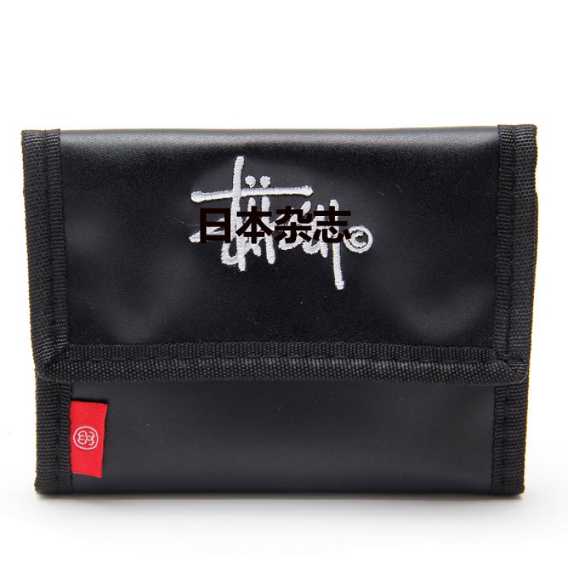日本杂志 潮流短款小钱包PU皮革搭扣皮夹多功能迷你零钱包短皮包