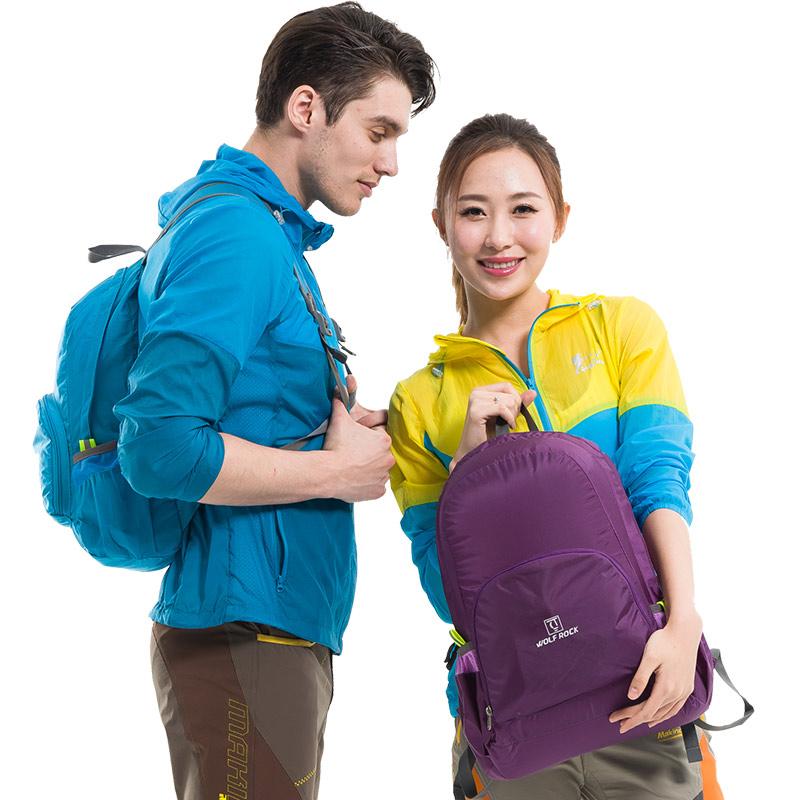 户外双肩包 旅行包 可折叠折叠皮肤包 户外运动包登山包