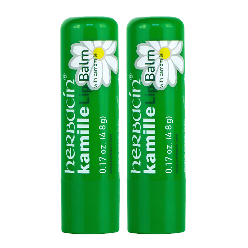 Herbacin贺本清 德国小甘菊系列 敏感修护润唇膏 4.8g*2支装 德国进口