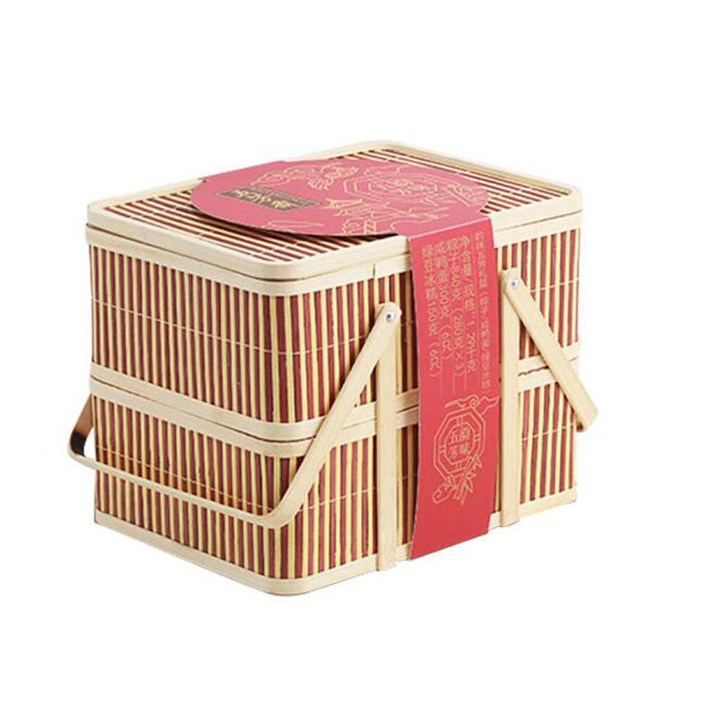 嘉兴特产 五芳斋粽子 竹篮礼盒装 韵味礼品粽绿豆糕咸鸭蛋大肉粽子