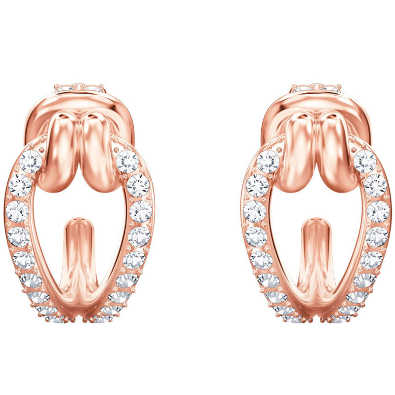 Swarovski 施华洛世奇 迪丽热巴同款 穿孔耳环 扭结设计 女士水晶耳钉 海外正品 全国联保 5392920