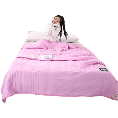 南极人+ 简约纯色包边水洗棉夏被 工艺丝带春秋夏凉被 可水洗薄被子单人双人