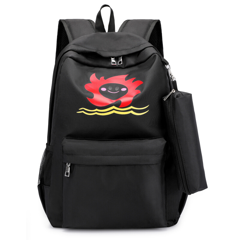 玺锉箱包新款太阳花图案双肩包USB接口充电背包时尚潮流男士15.6英寸电脑包防水旅行背包学生书包